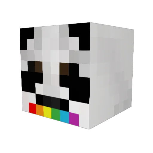 pier_0 Minecraft avatar head, 3D render