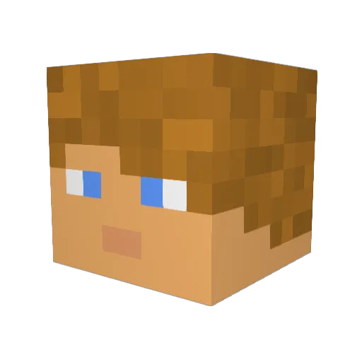 pierce1oo Minecraft avatar head, 3D render