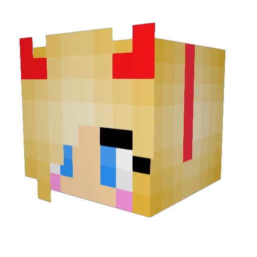 piercedbunny Minecraft avatar head, 3D render