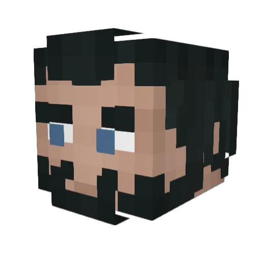 pierobello Minecraft avatar head, 3D render