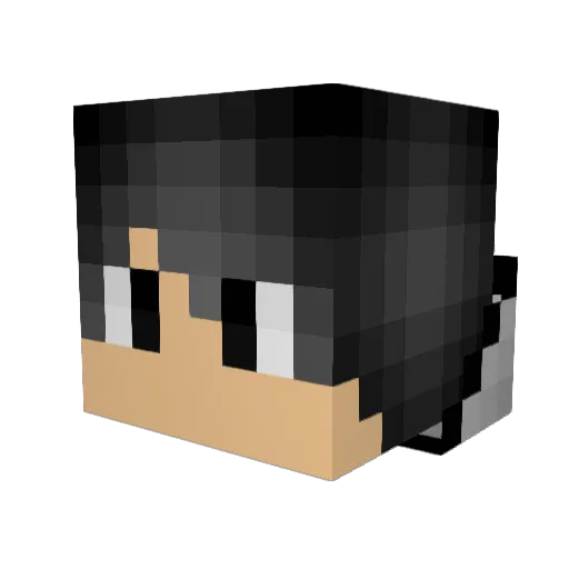 pierrenash Minecraft avatar head, 3D render