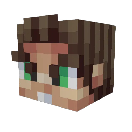 pierrot1306 Minecraft avatar head, 3D render