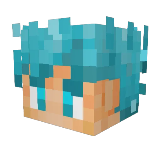 pierrot2764 Minecraft avatar head, 3D render