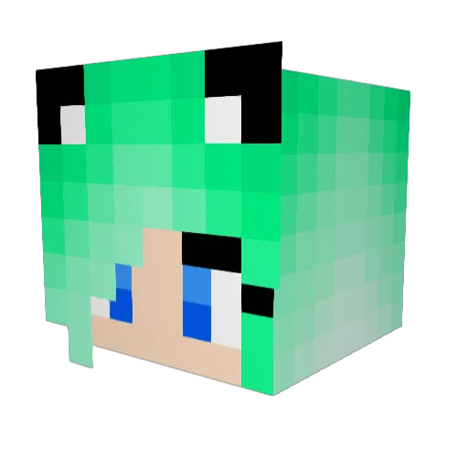 pierwszy Minecraft avatar head, 3D render