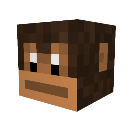 pieterpeer Minecraft avatar head, 3D render
