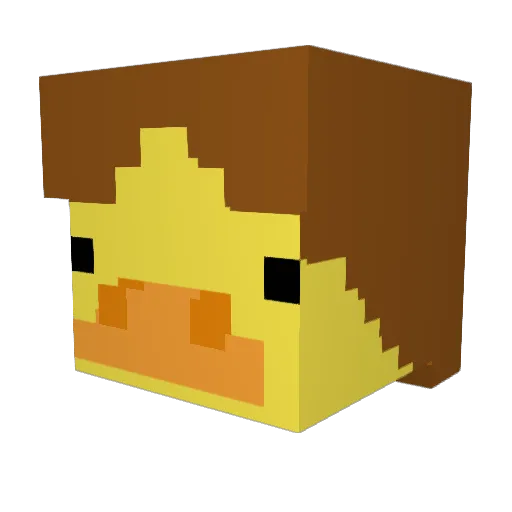pietyx Minecraft avatar head, 3D render