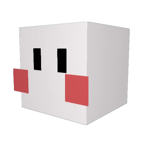 pig01d Minecraft avatar head, 3D render