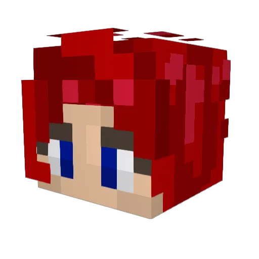 pig_gg Minecraft avatar head, 3D render