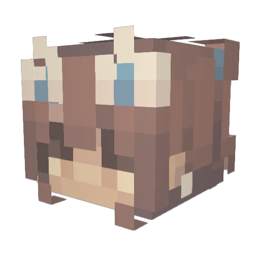 pigabe Minecraft avatar head, 3D render