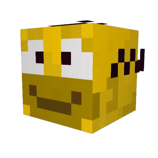 pigcowfish Minecraft avatar head, 3D render