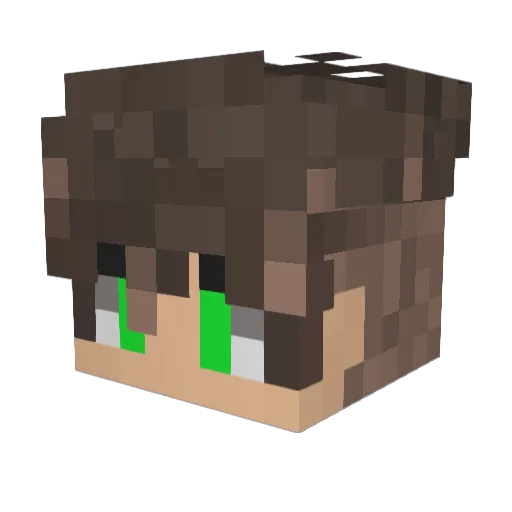 pige98 Minecraft avatar head, 3D render