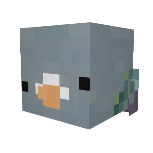 pigeon225 Minecraft avatar head, 3D render