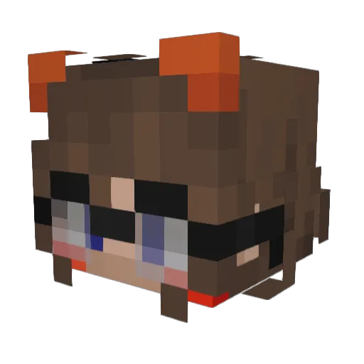 pigeonfuzz Minecraft avatar head, 3D render