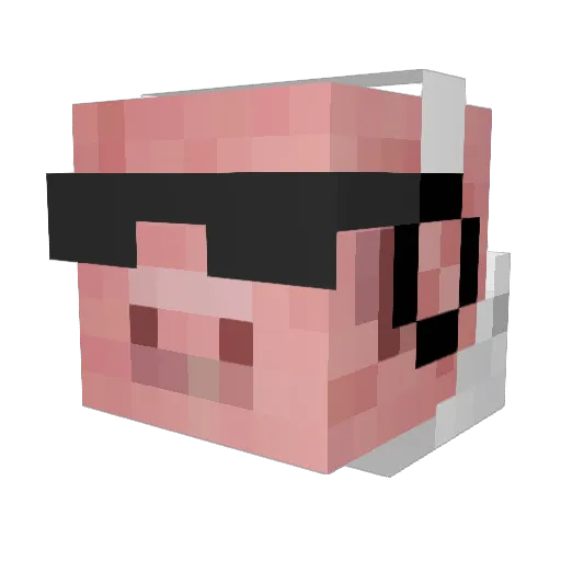 piggymc Minecraft avatar head, 3D render