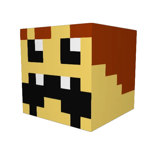 piggysaucer Minecraft avatar head, 3D render