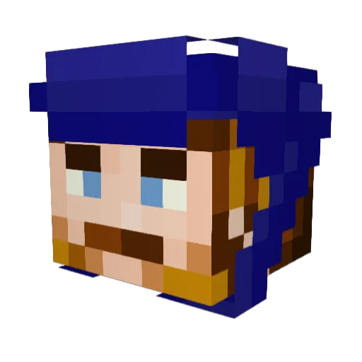 piglindo Minecraft avatar head, 3D render