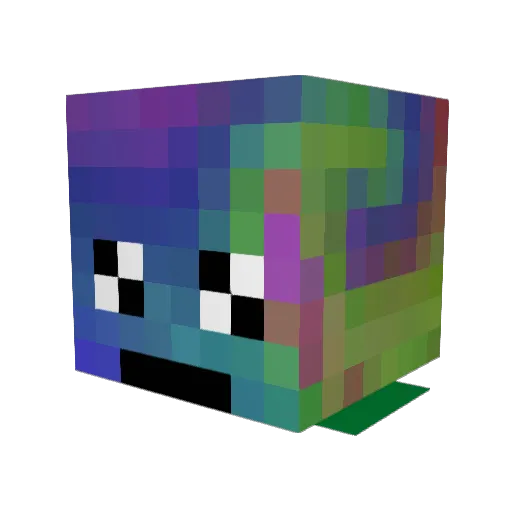 piglol Minecraft avatar head, 3D render