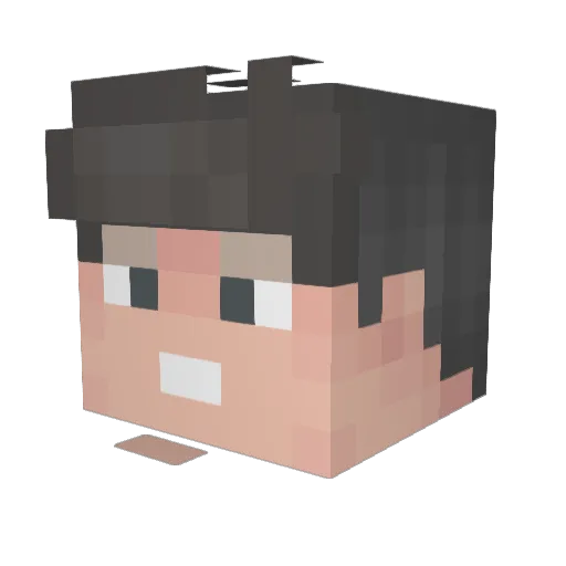 pigmen Minecraft avatar head, 3D render