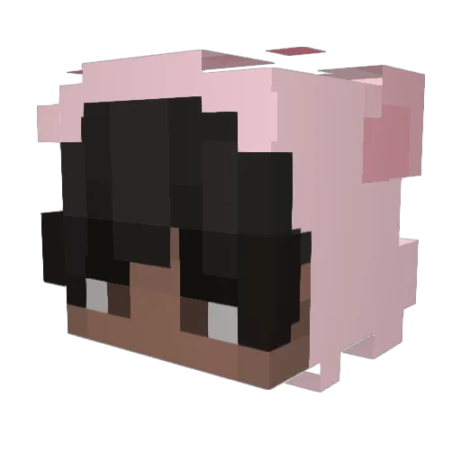 pigmeup Minecraft avatar head, 3D render