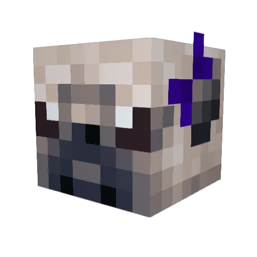 pigpiglee Minecraft avatar head, 3D render