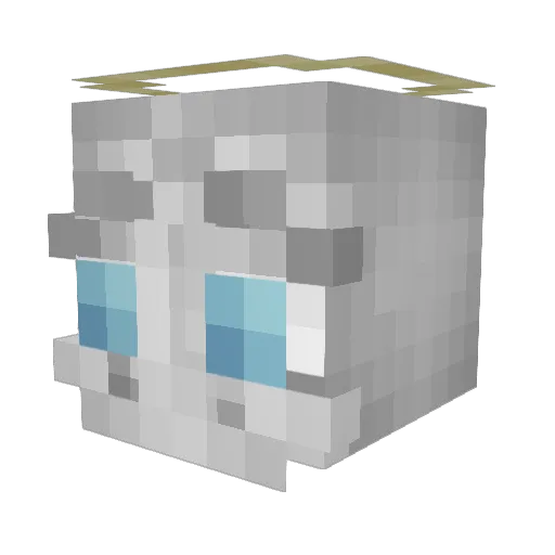 pigpous Minecraft avatar head, 3D render