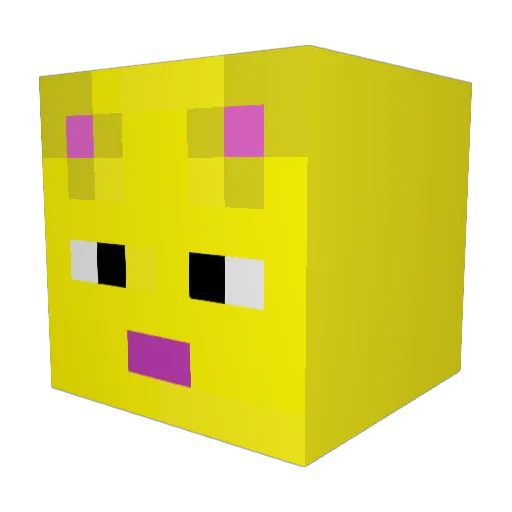 pigsonfire Minecraft avatar head, 3D render