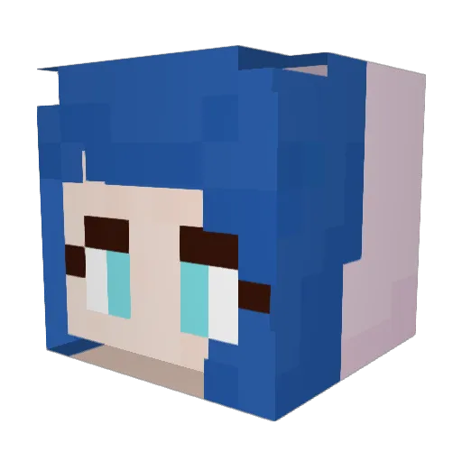 pigsora Minecraft avatar head, 3D render