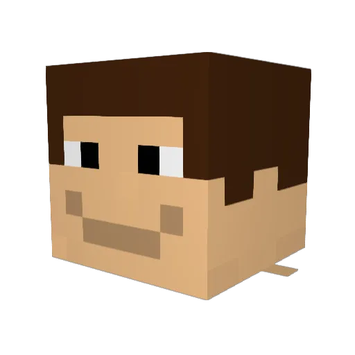 pigthis Minecraft avatar head, 3D render