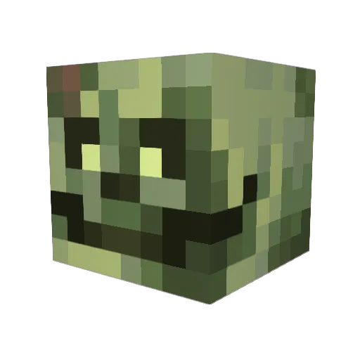 pigwa Minecraft avatar head, 3D render
