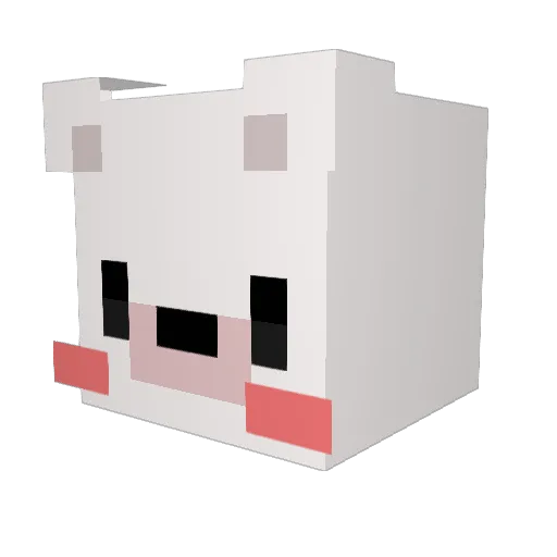 pigzipsa Minecraft avatar head, 3D render