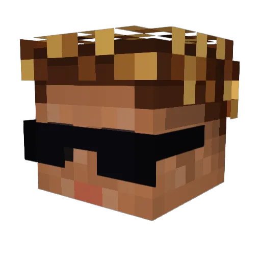 pihbe Minecraft avatar head, 3D render