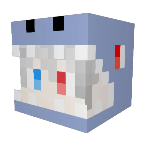 piiingui Minecraft avatar head, 3D render