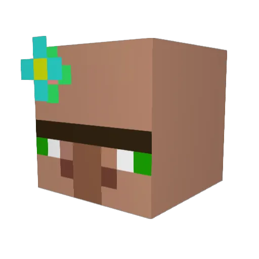 piinfa Minecraft avatar head, 3D render