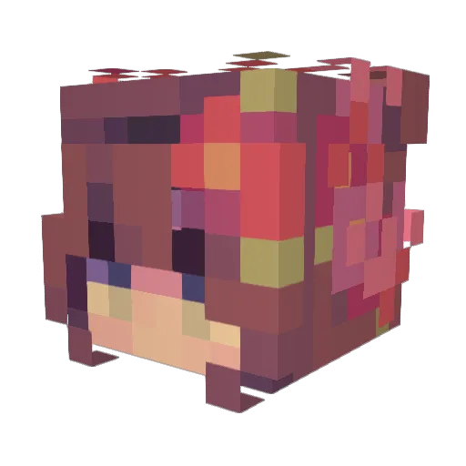 piinkpanther2 Minecraft avatar head, 3D render