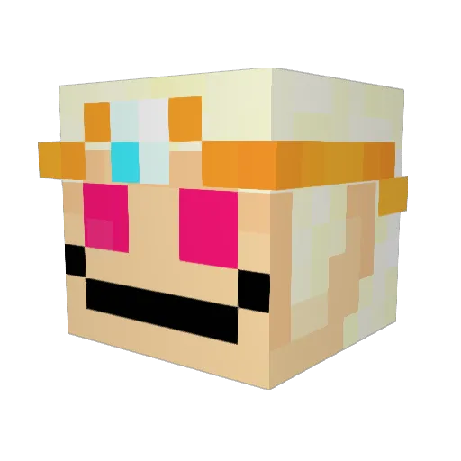 piip_er Minecraft avatar head, 3D render