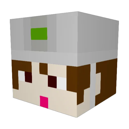 piiyotsu Minecraft avatar head, 3D render