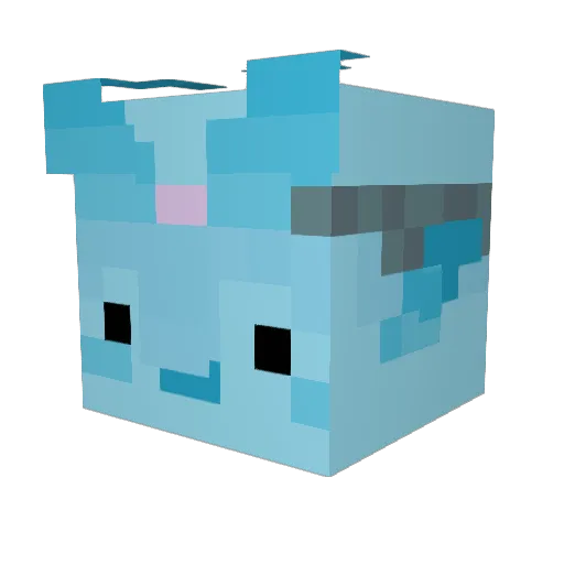piizook Minecraft avatar head, 3D render