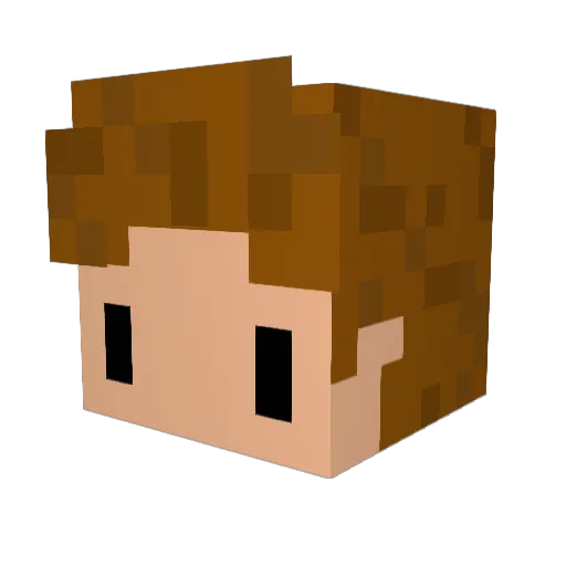 pik_achoooo Minecraft avatar head, 3D render