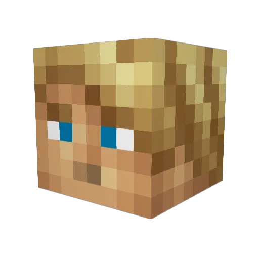 pika100chu Minecraft avatar head, 3D render
