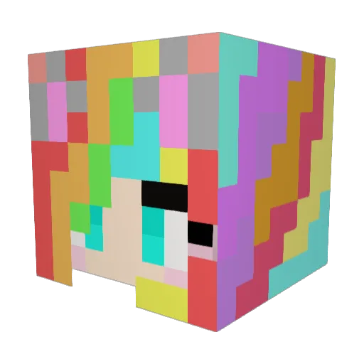 pika2922 Minecraft avatar head, 3D render