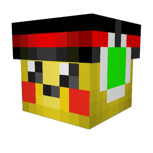 pika_simo08 Minecraft avatar head, 3D render