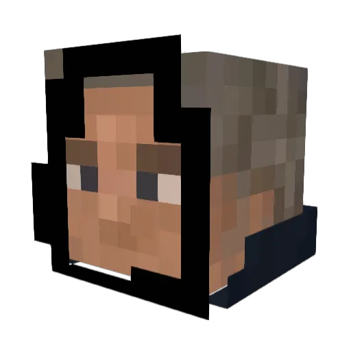 pikab00ss100 Minecraft avatar head, 3D render
