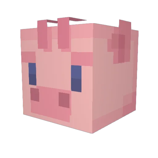 pikacenek1 Minecraft avatar head, 3D render