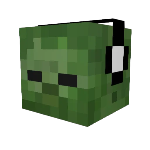 pikacheese Minecraft avatar head, 3D render
