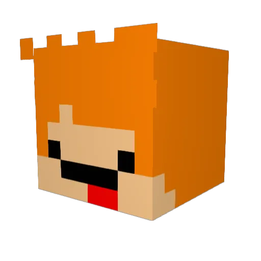 pikachoogamer Minecraft avatar head, 3D render
