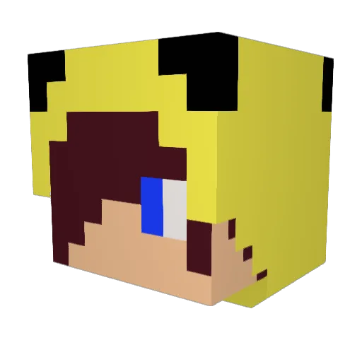 pikachu319 Minecraft avatar head, 3D render