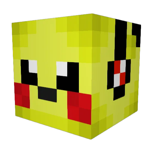 pikachu5641 Minecraft avatar head, 3D render