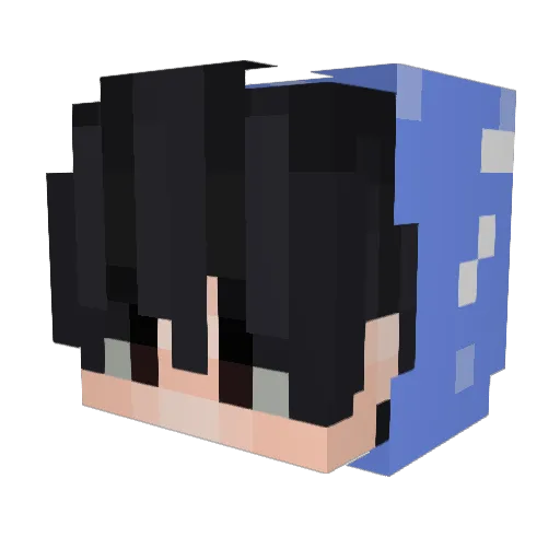 pikachu_r Minecraft avatar head, 3D render