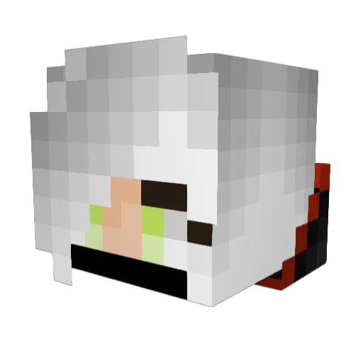 pikahan Minecraft avatar head, 3D render