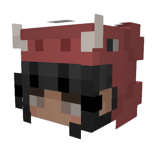 pikaloom Minecraft avatar head, 3D render